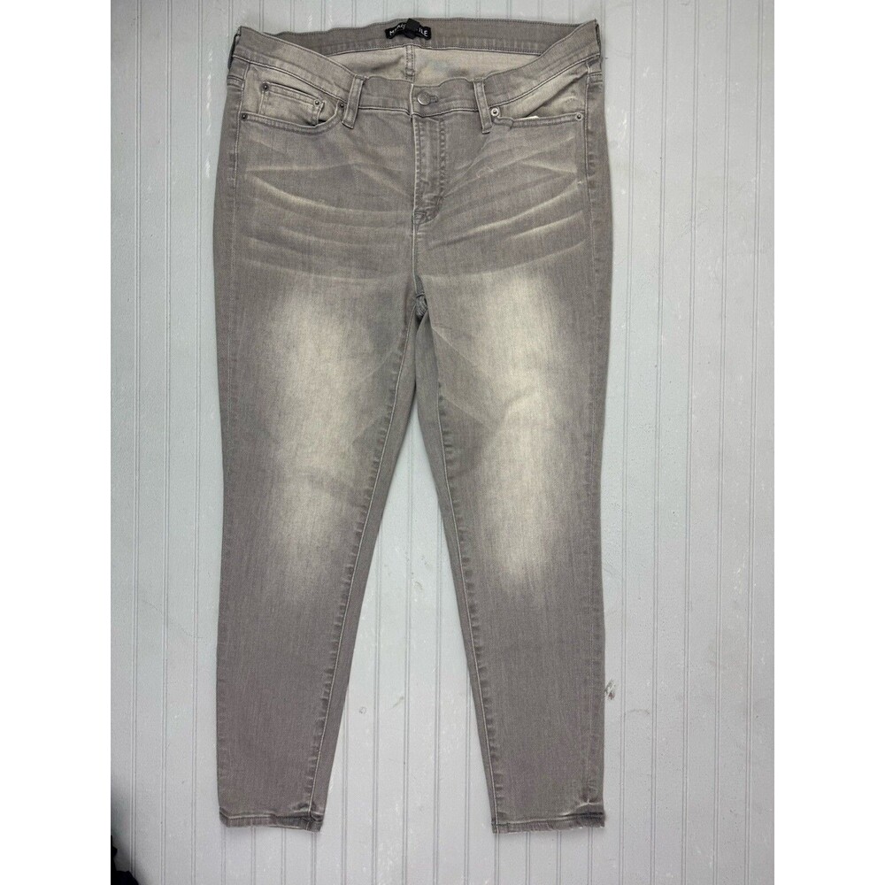 J Crew Mercantile Size 33 Womens Ankle Jeans Gray Mid Rise Stretch